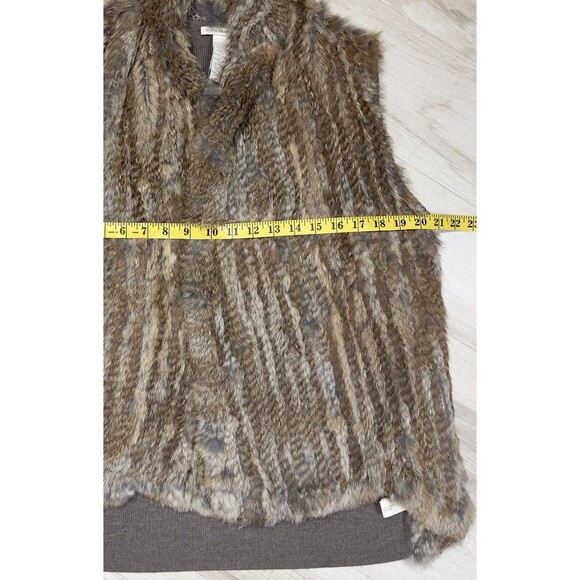 White + Warren 100% Rabbit Fur /wool Vest Jacket Size  Medium - Picture 4 of 6